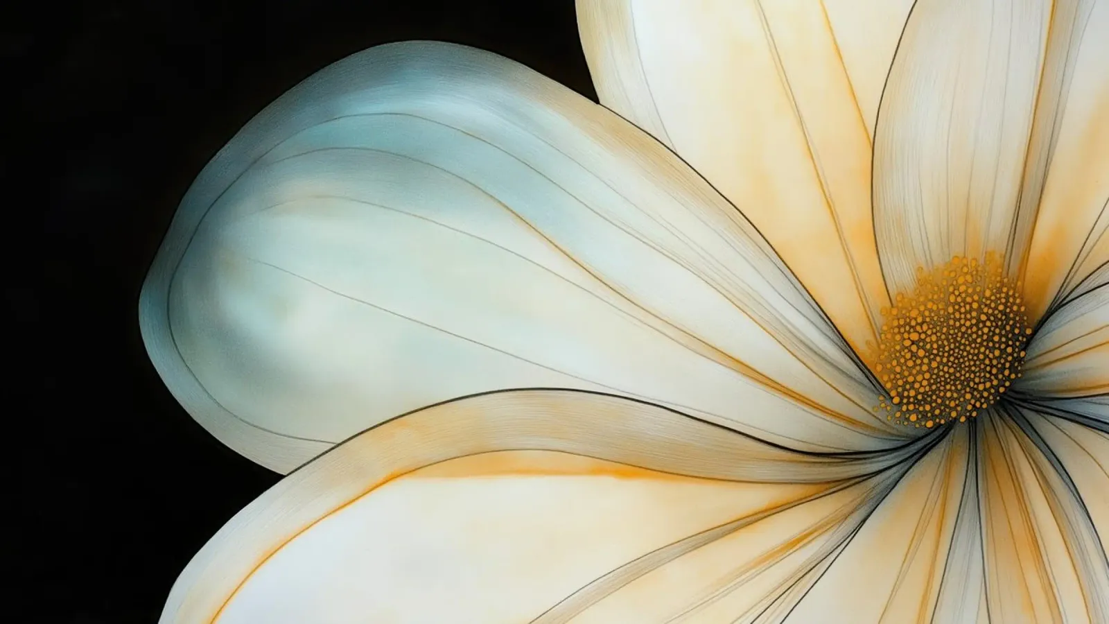 Primo piano di un fiore alluminio dibond da Imagine