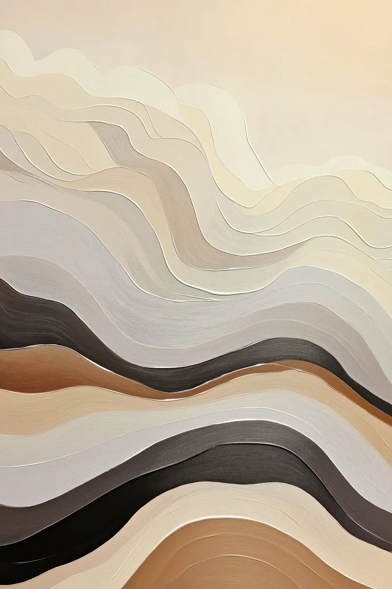Montañas abstractas en colores arena lienzo de Imagine