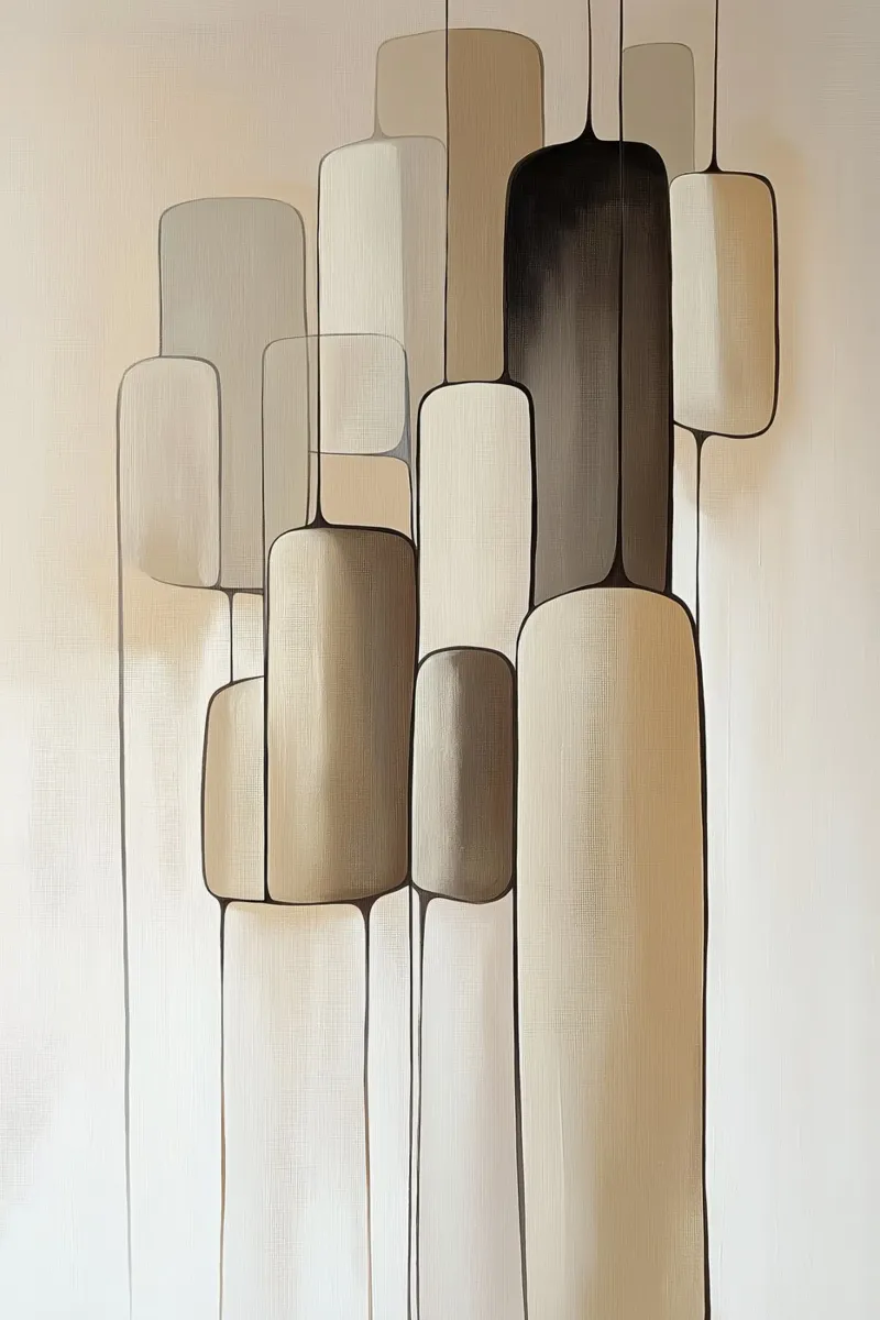 Forme astratte nei colori del marrone carta hahnemühle da Imagine