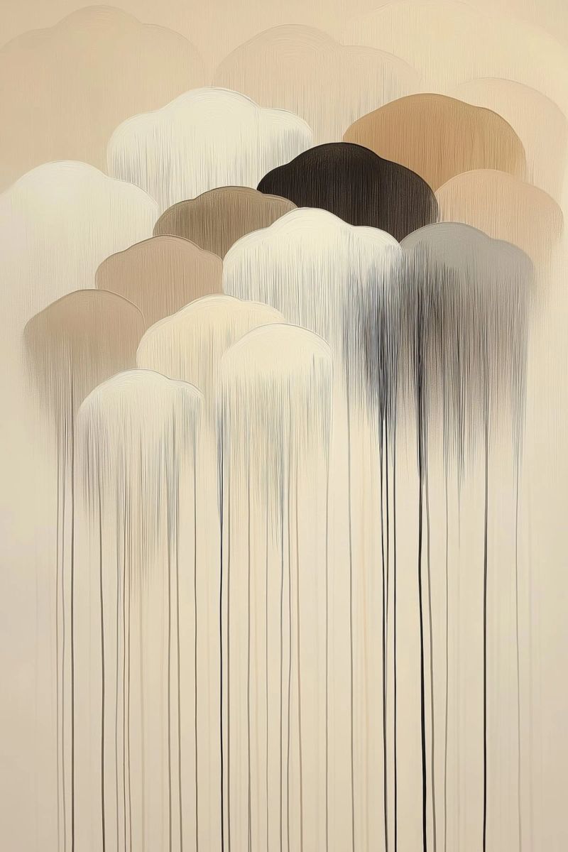 Abstract clouds in brown colours poster by Imagine