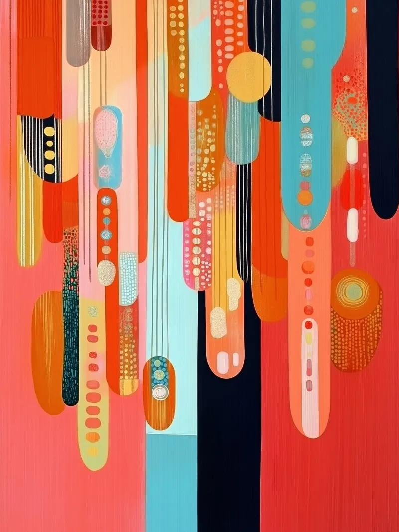 Forme astratte in colori allegri plexiglass da Imagine
