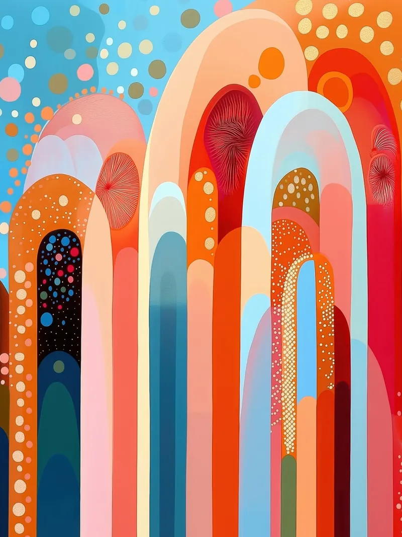 Forme astratte in colori freschi plexiglass da Imagine