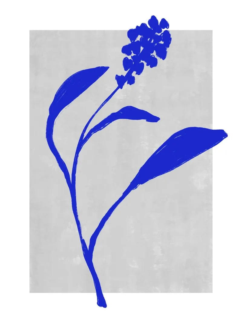 Blue Botanic No 3 carta hahnemühle da treechild