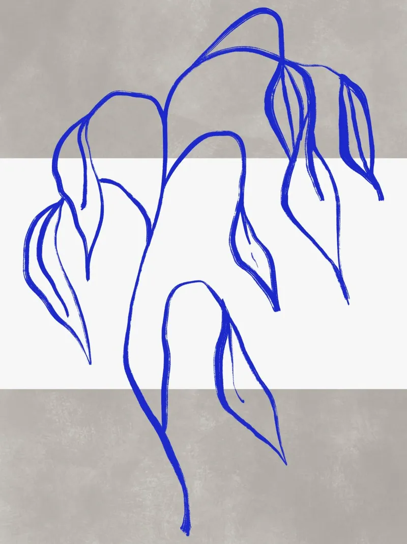 Blue Botanic No 6 plexiglass da treechild