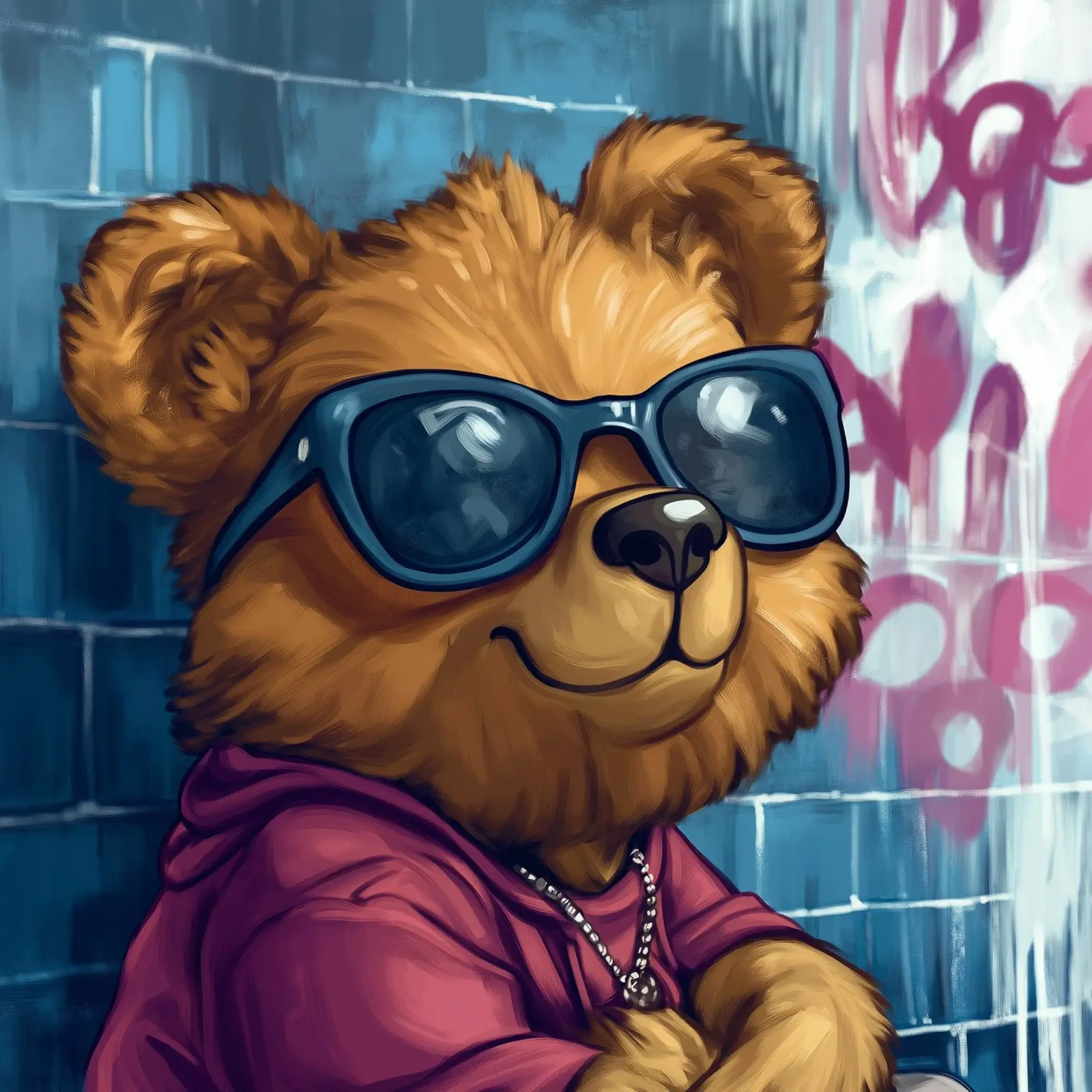 Orso rapper alluminio dibond da Motivate-Today