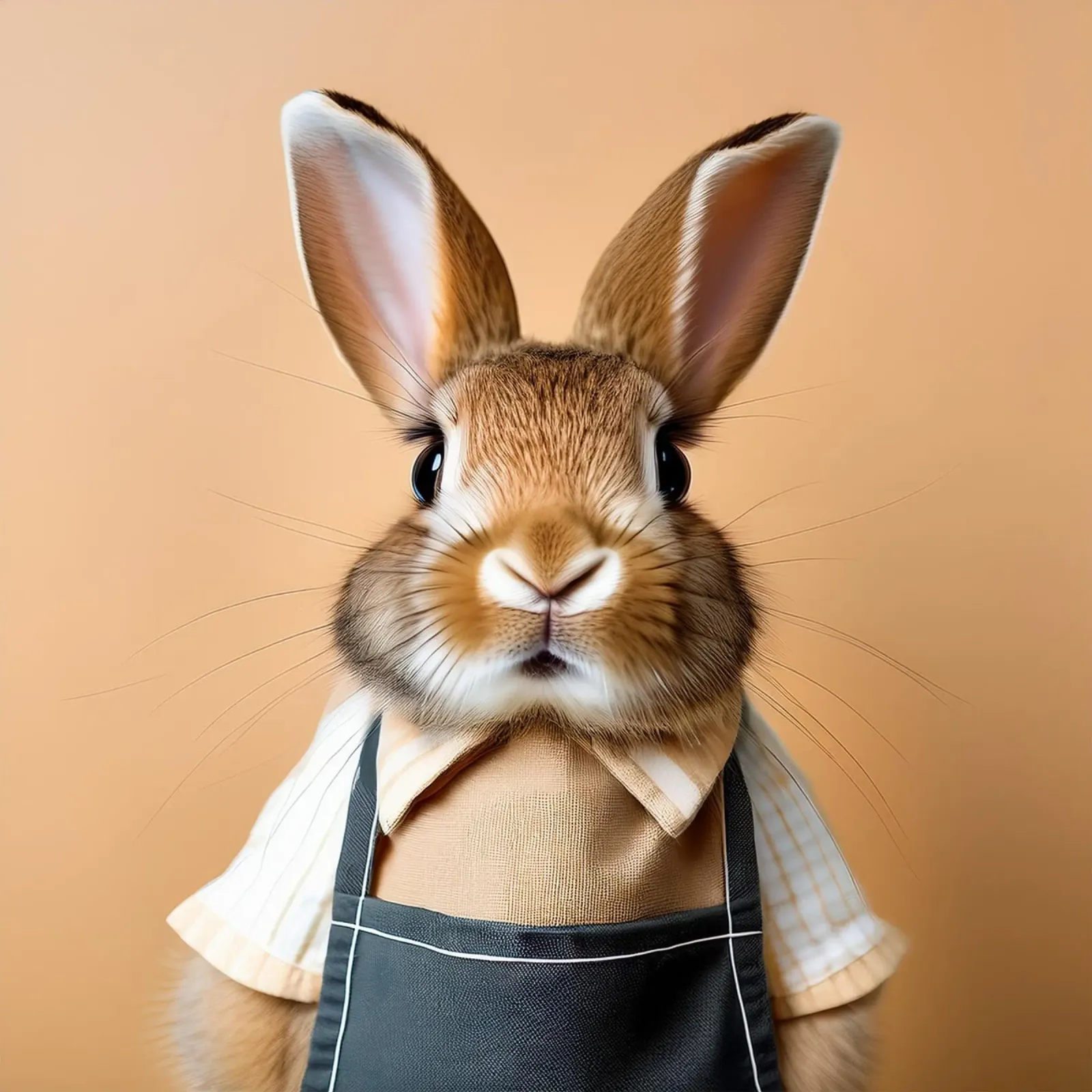 Dapper Bunny in Apron Art Print | Whimsical Animal Wall Deco hahnemühle de FlexiDesignsByK