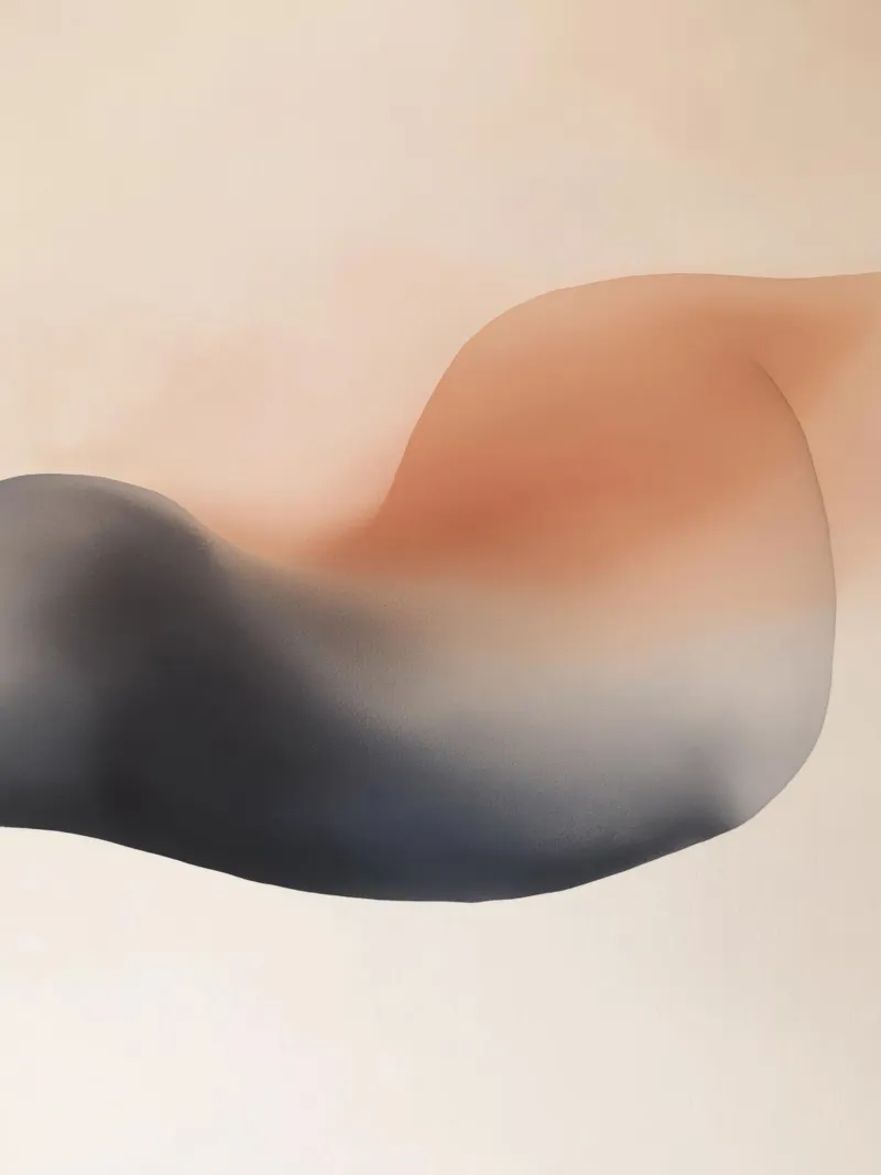 Forme astratte in nero e marrone alluminio dibond da Imagine