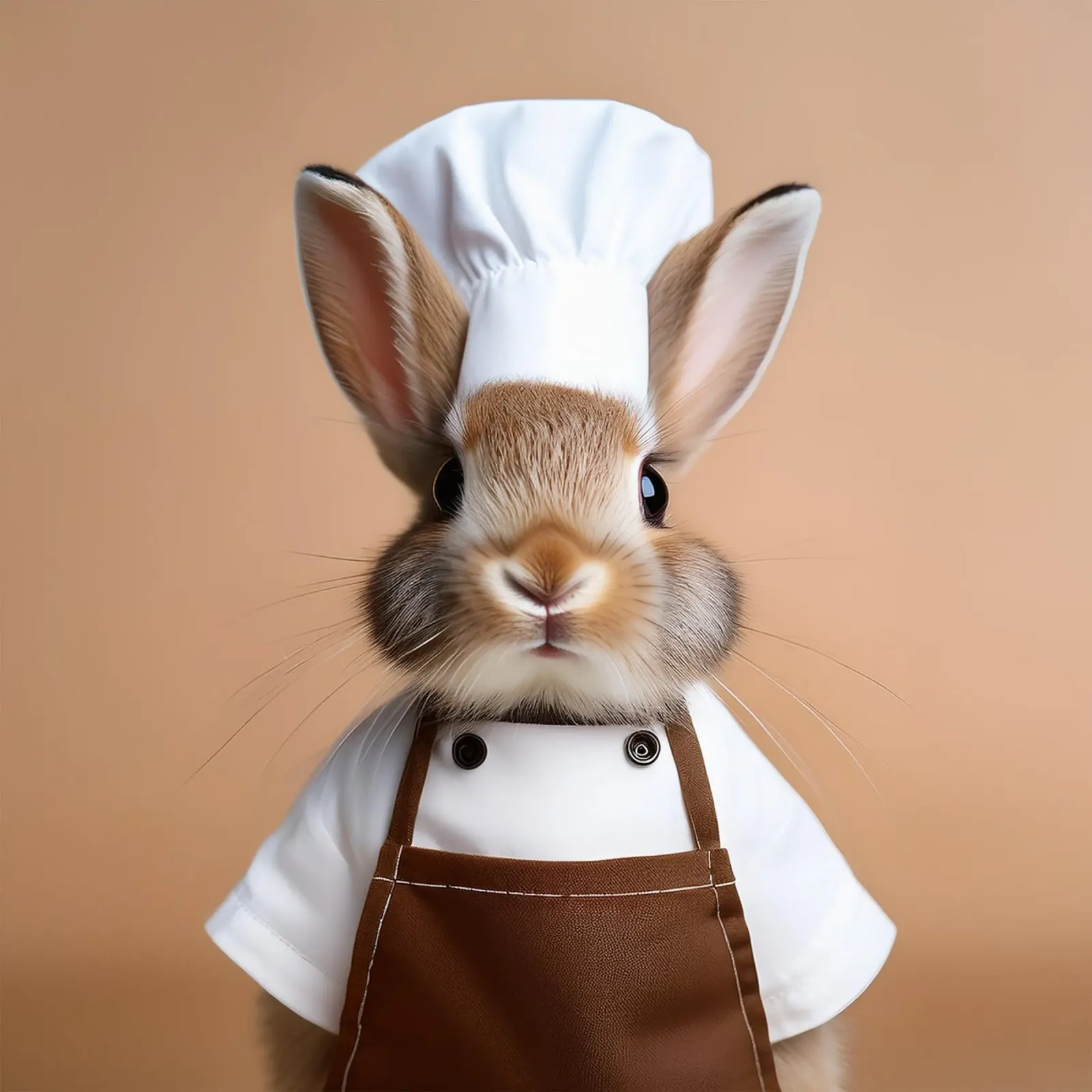 Charmante Bunny Chef Kunst Print | Speelse Keuken Wanddecoratie canvas met Baklijst van FlexiDesignsByK