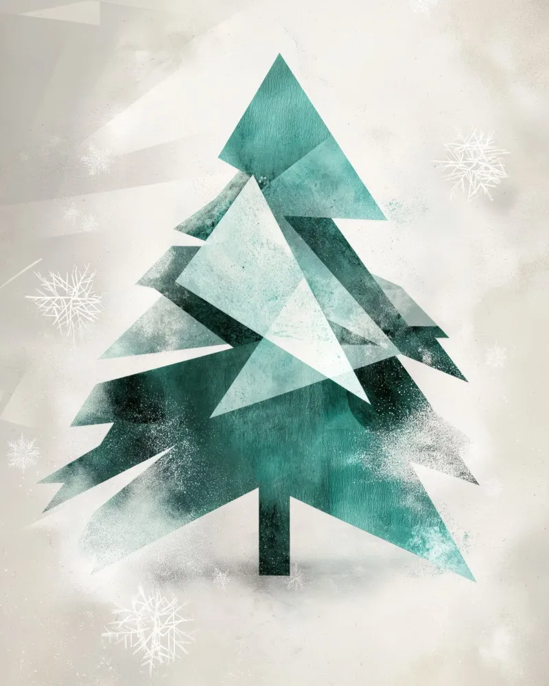 Kerstboom abstract alu-dibond by Imagine