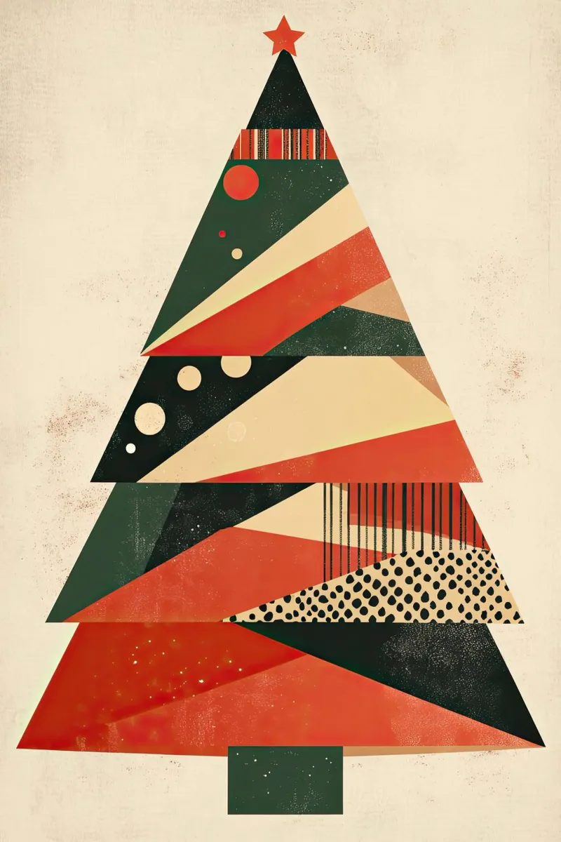 Albero di Natale astratto pellicola backlit da Imagine