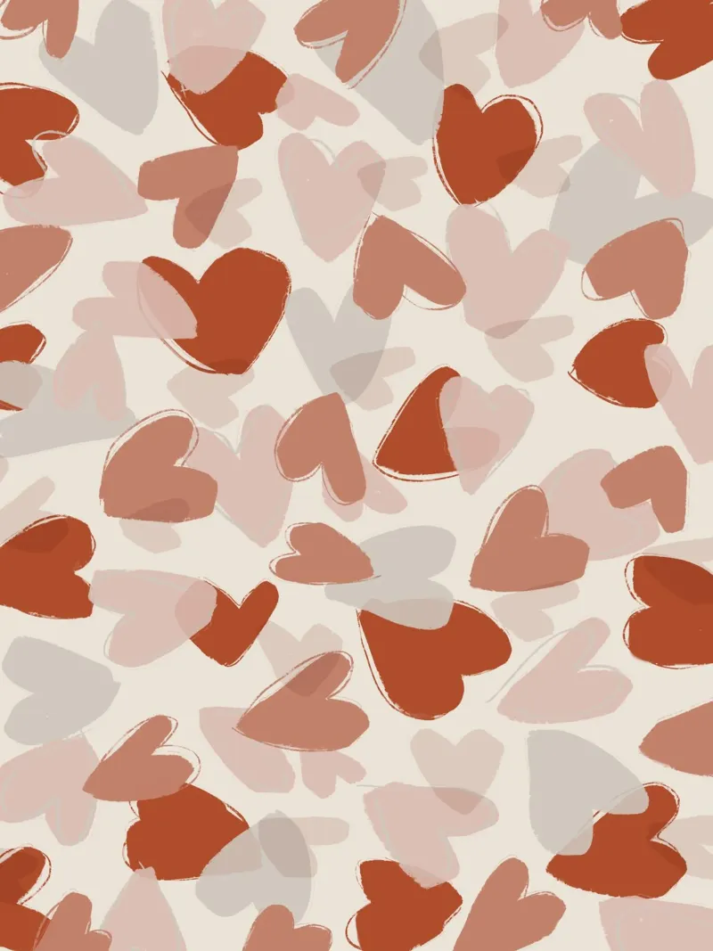 Pastel Hearts Pattern carta hahnemühle da treechild