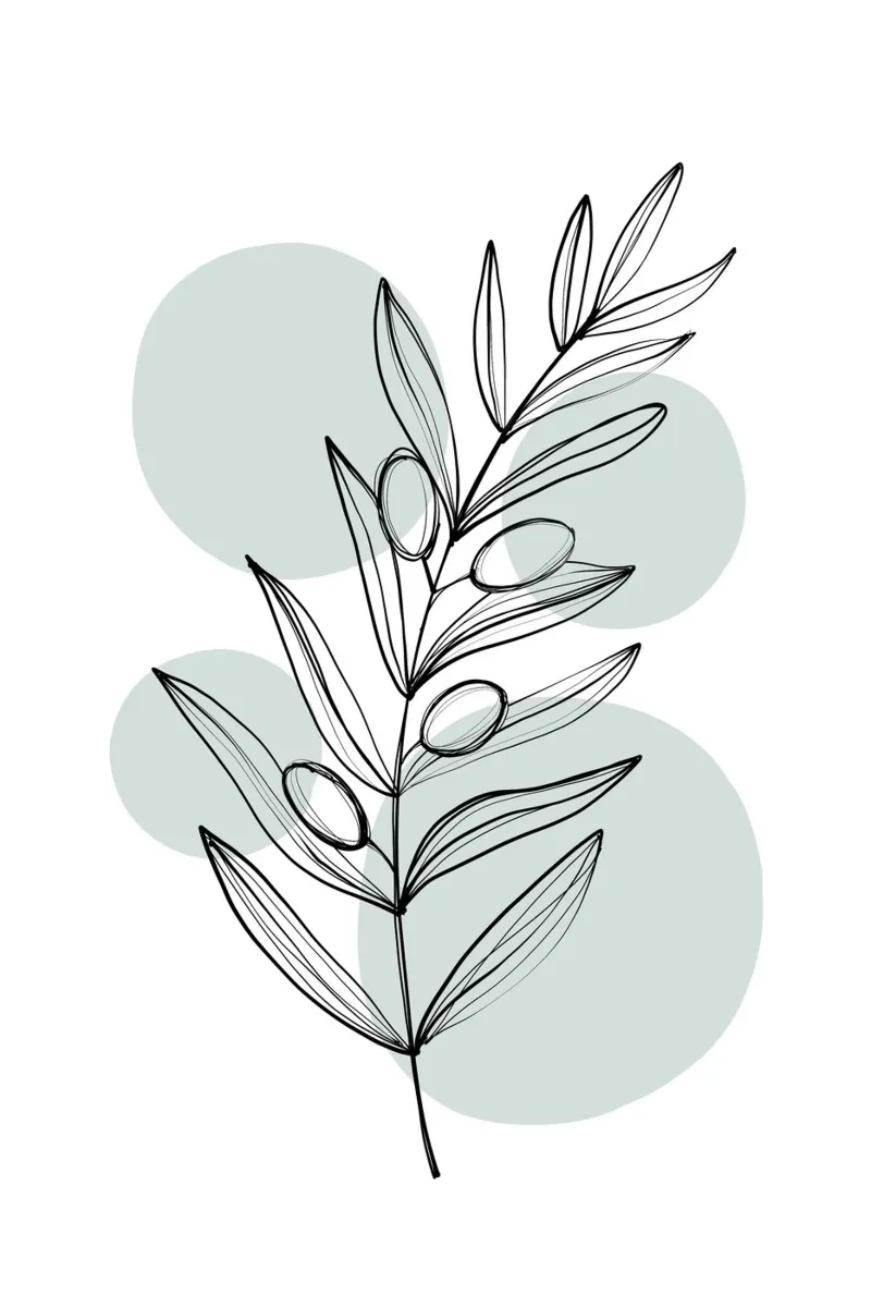 Alina Buffiere - Delicate Botanicals - Olive plexiglass da The Artcircle