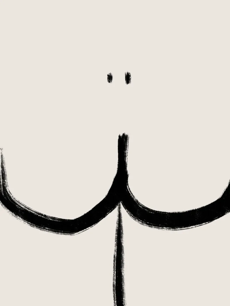 Alina Buffiere - Sguardo nudo sul sedere poster con telaio in alluminio da The Artcircle