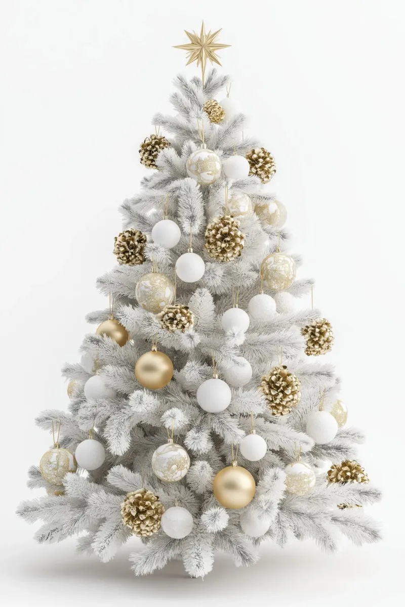 Albero di Natale bianco e oro pellicola backlit da Imagine