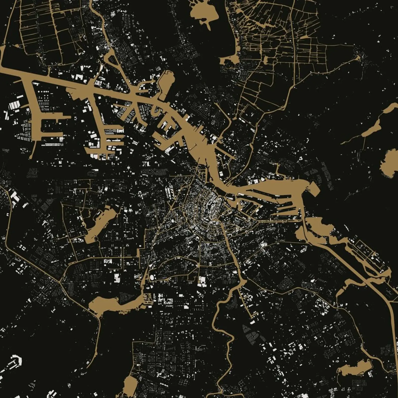 Amsterdam Brown pellicola backlit da Urban Maps