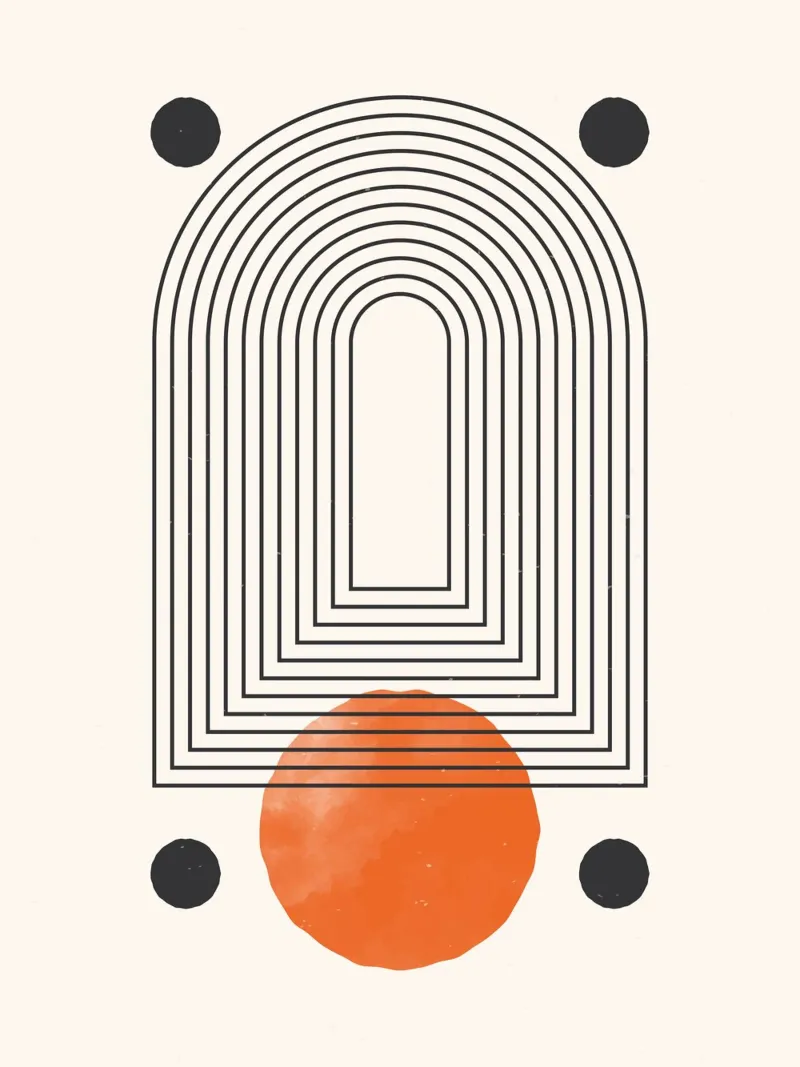 Geometría abstracta - Diseño de líneas modernas lámina retroiluminada de Whole©