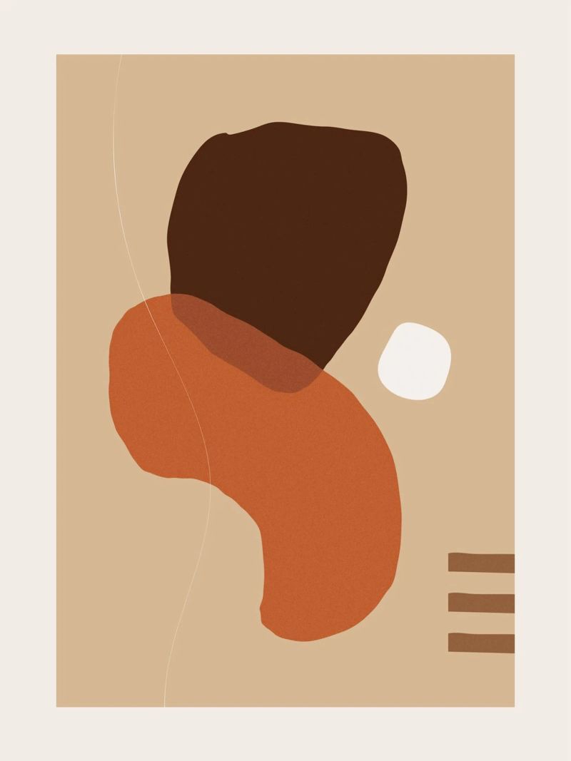 Formes abstraites - Tons chauds de terre poster de Whole©