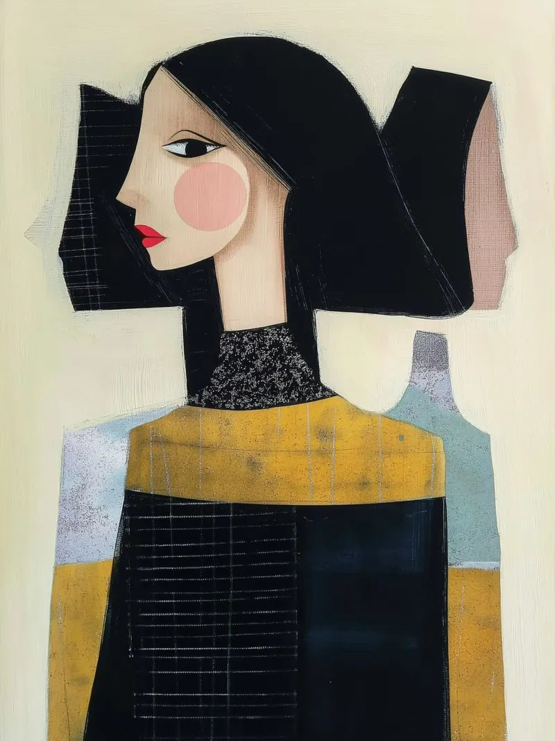 Abstract sisters canvas by Imagine