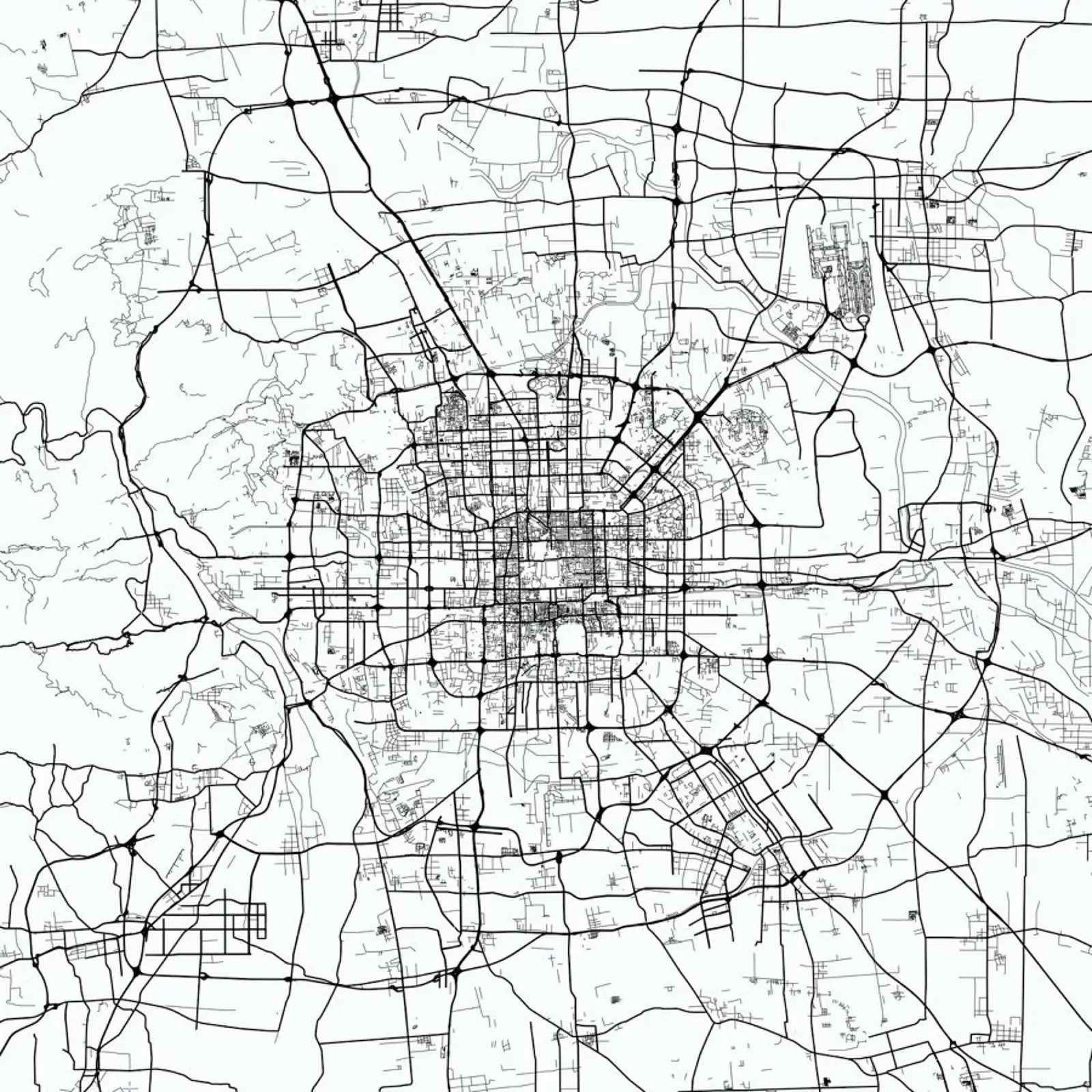 Bejing White pellicola backlit da Urban Maps