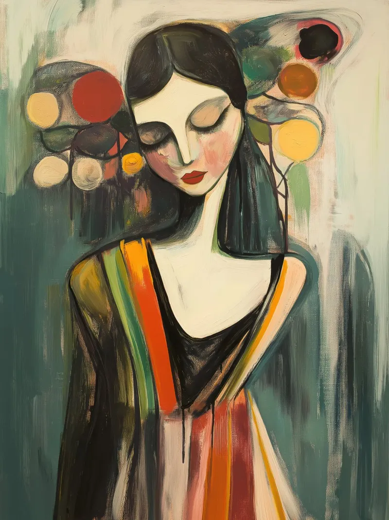 Vrouw modern abstract metacrilato de Imagine