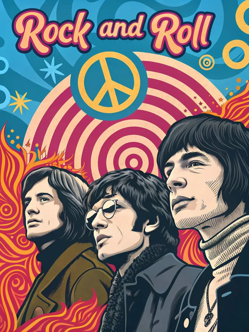 Rock and Roll: Una exploración visual del género musical metacrilato de Jester Krew Art