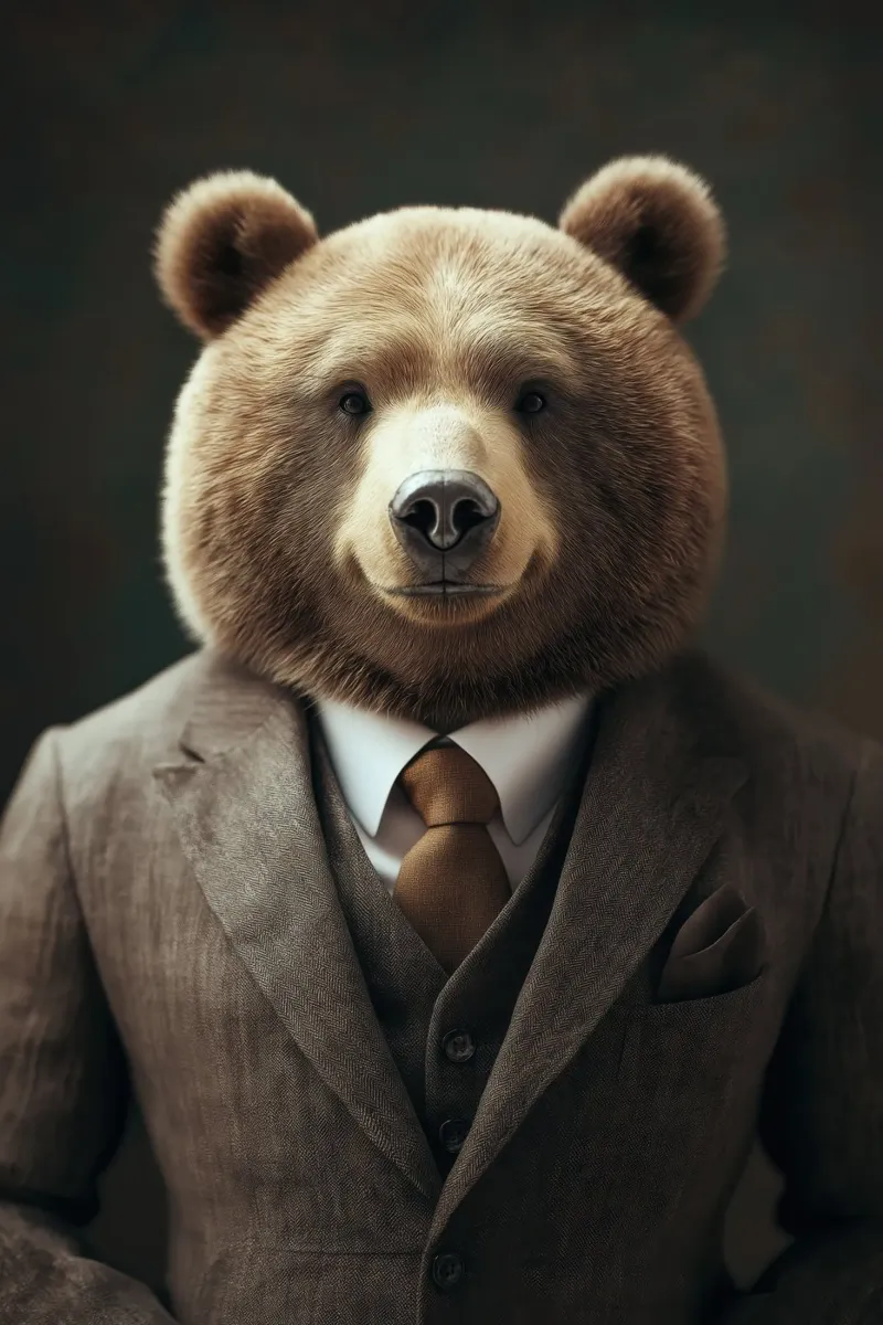 Orso in costume pellicola backlit da Imagine