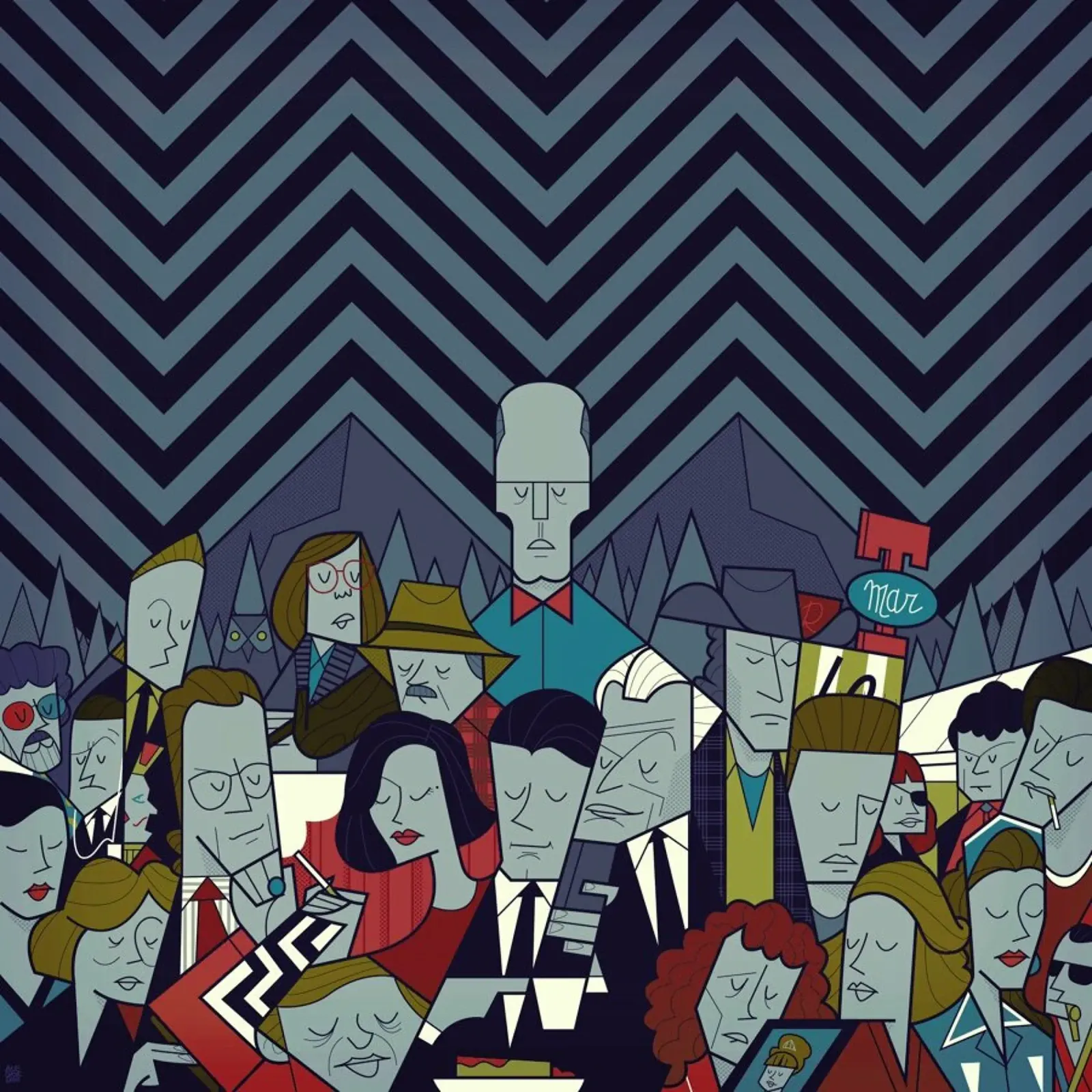Twin Peaks pellicola backlit da Ale Giorgini