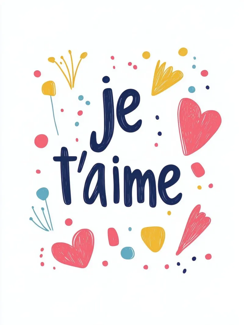 Je t'aime - 2 pellicola backlit da Art Typo Essentiel