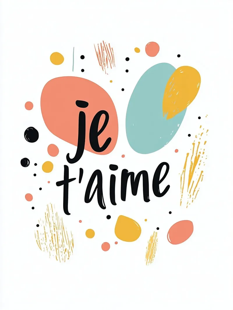 Je t'aime - 4 pellicola backlit da Art Typo Essentiel