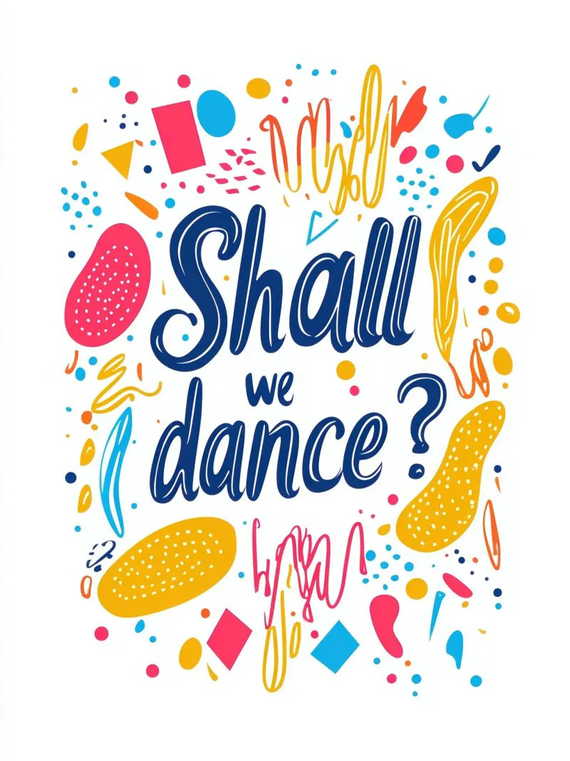Shall we dance ? 1 poster con telaio in plastica da Art Typo Essentiel