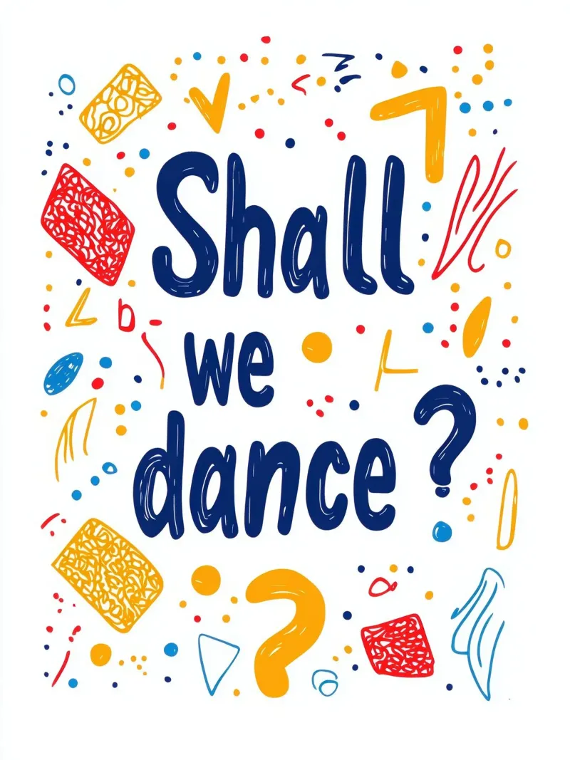 Shall we dance ? - 3 poster con telaio in legno da Art Typo Essentiel
