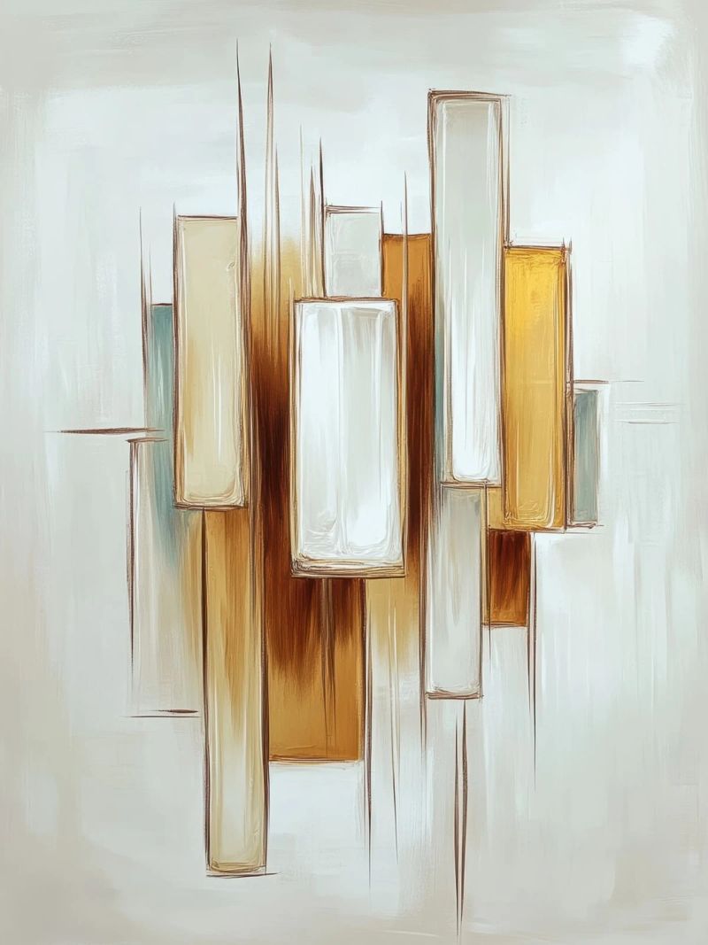 Abstract rectangles canvas by Imagine