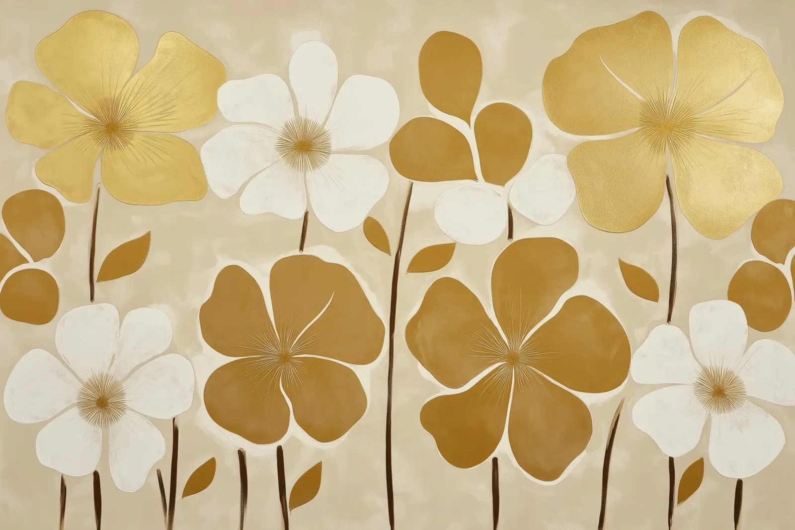 Fiori d'oro alluminio dibond da Imagine