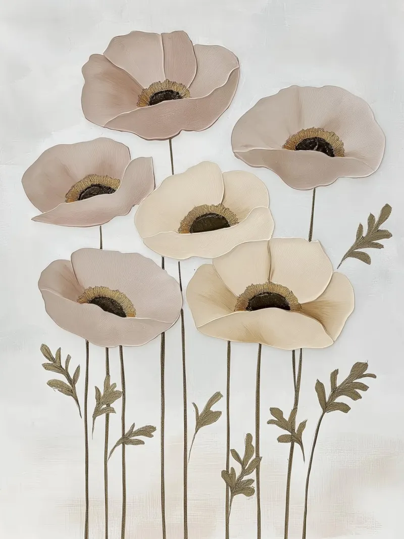 Papaveri beige pellicola backlit da Imagine