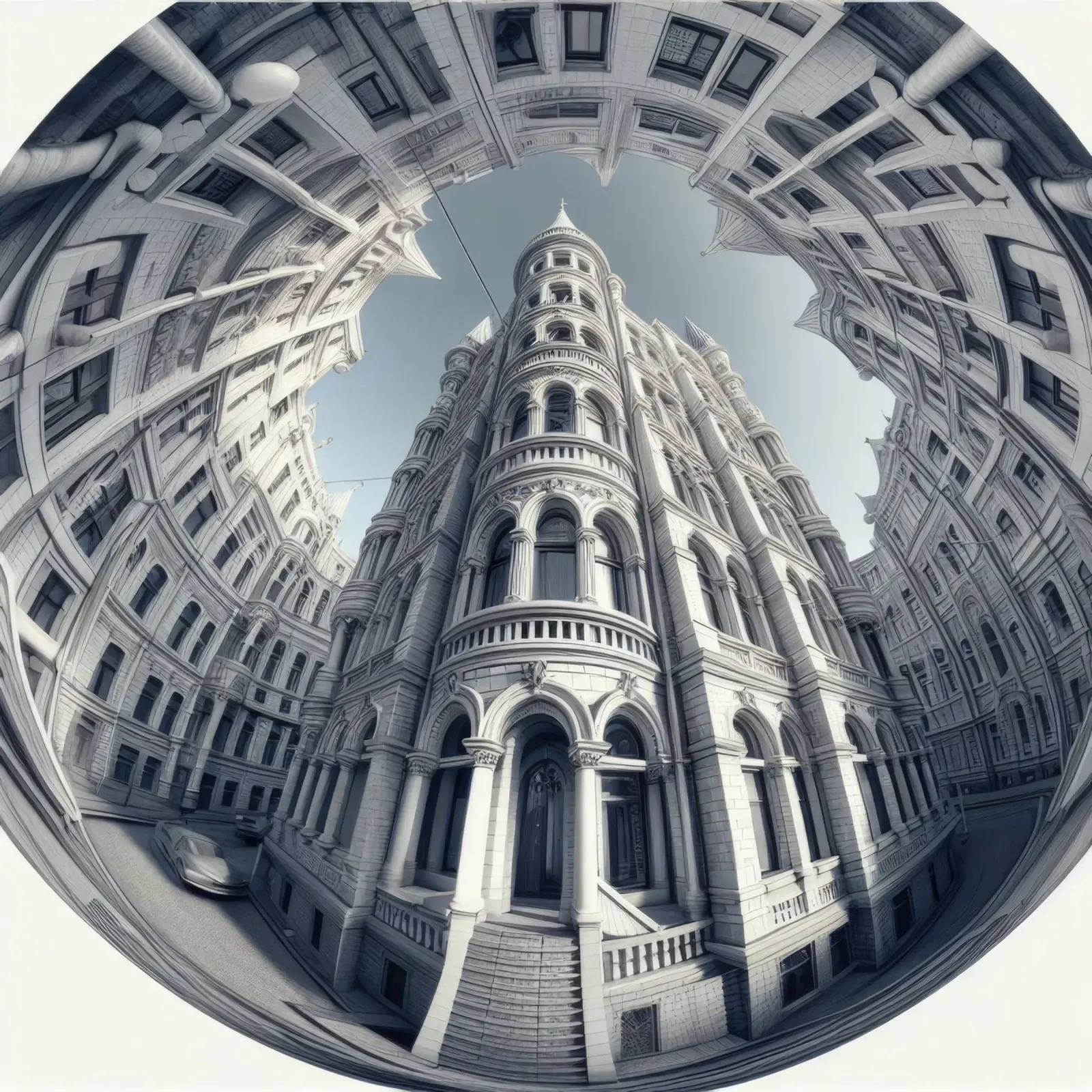 Sphere 045 - Neo-Classical Architecture canvas van Spheres