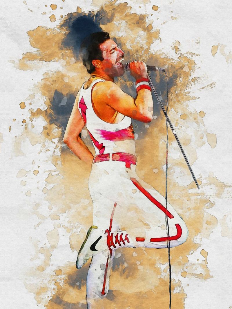 Smudge of Portrait freddie mercury Poster von Gunawan Rb