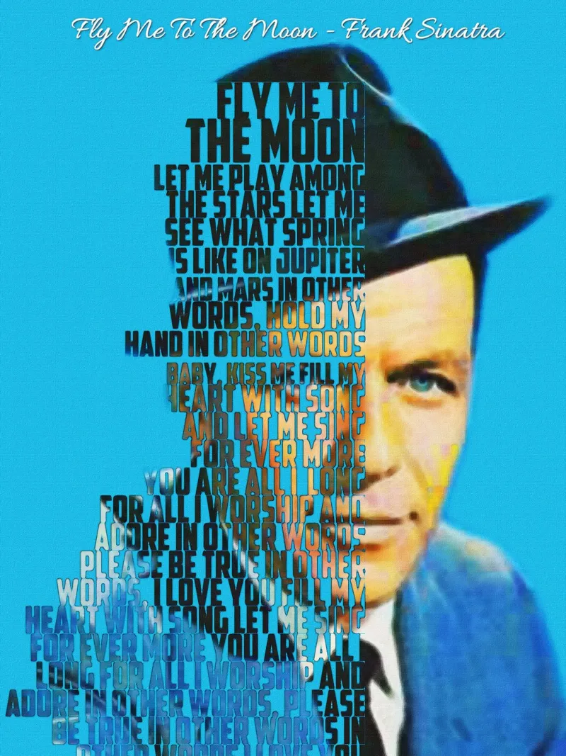 Fly Me To The Moon - Frank Sinatra plexiglass da Gunawan Rb