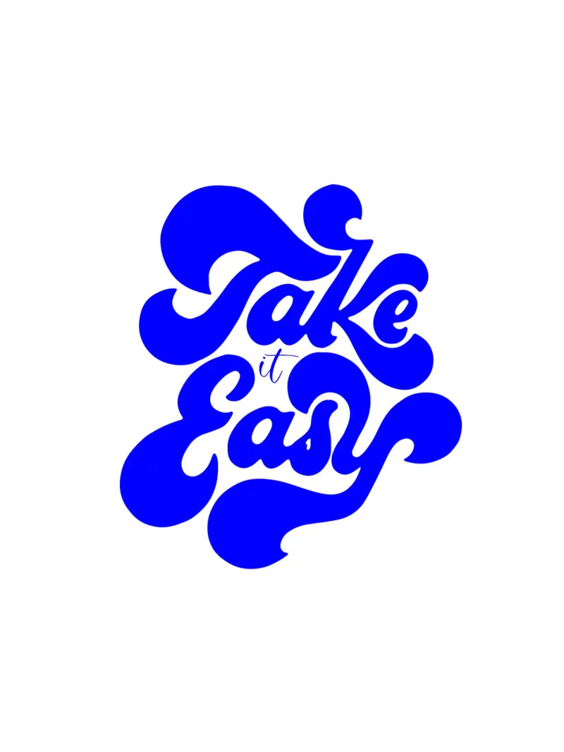 take it easy, motivational statement quote canvas by The True Type