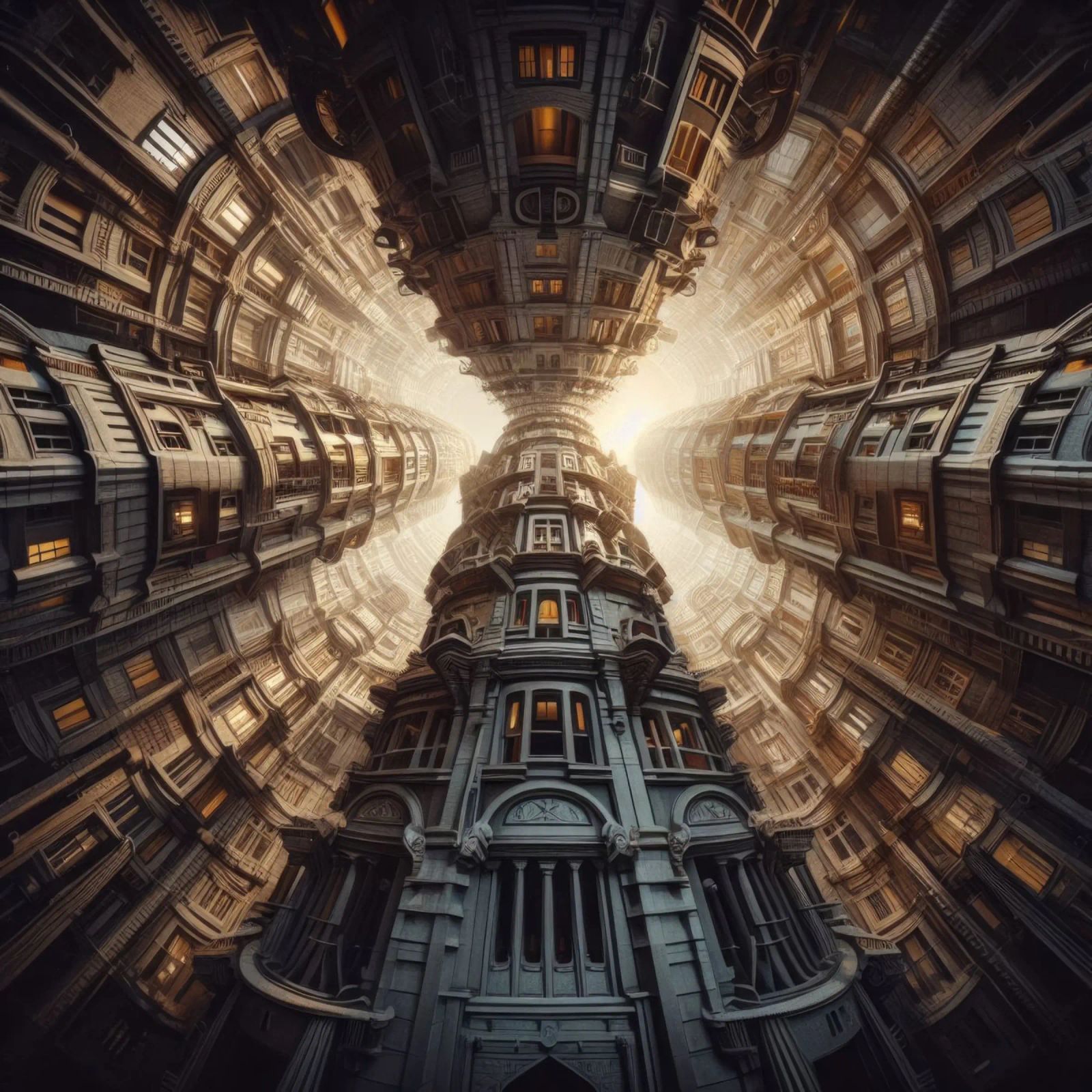 Sphere 051 - Towering Symmetrical Architecture plexiglass da Spheres