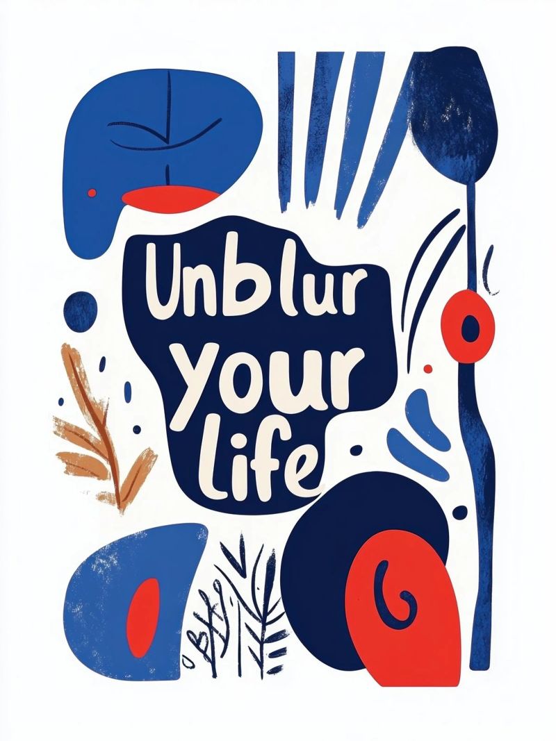 Unblur - 4 Poster von Art Typo Essentiel