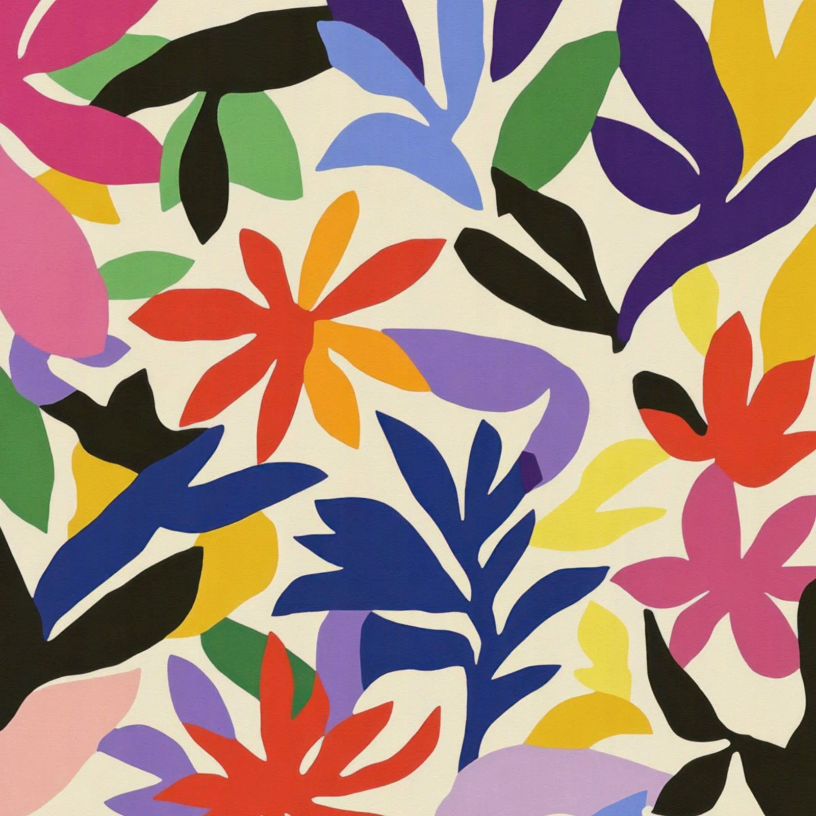 Lebendige Matisse-Ausschnitte: Eine verspielte Farbsymphonie im Garten Poster von Modern Muse