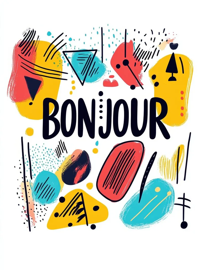 Bonjour acrylic glass by Art Typo Essentiel