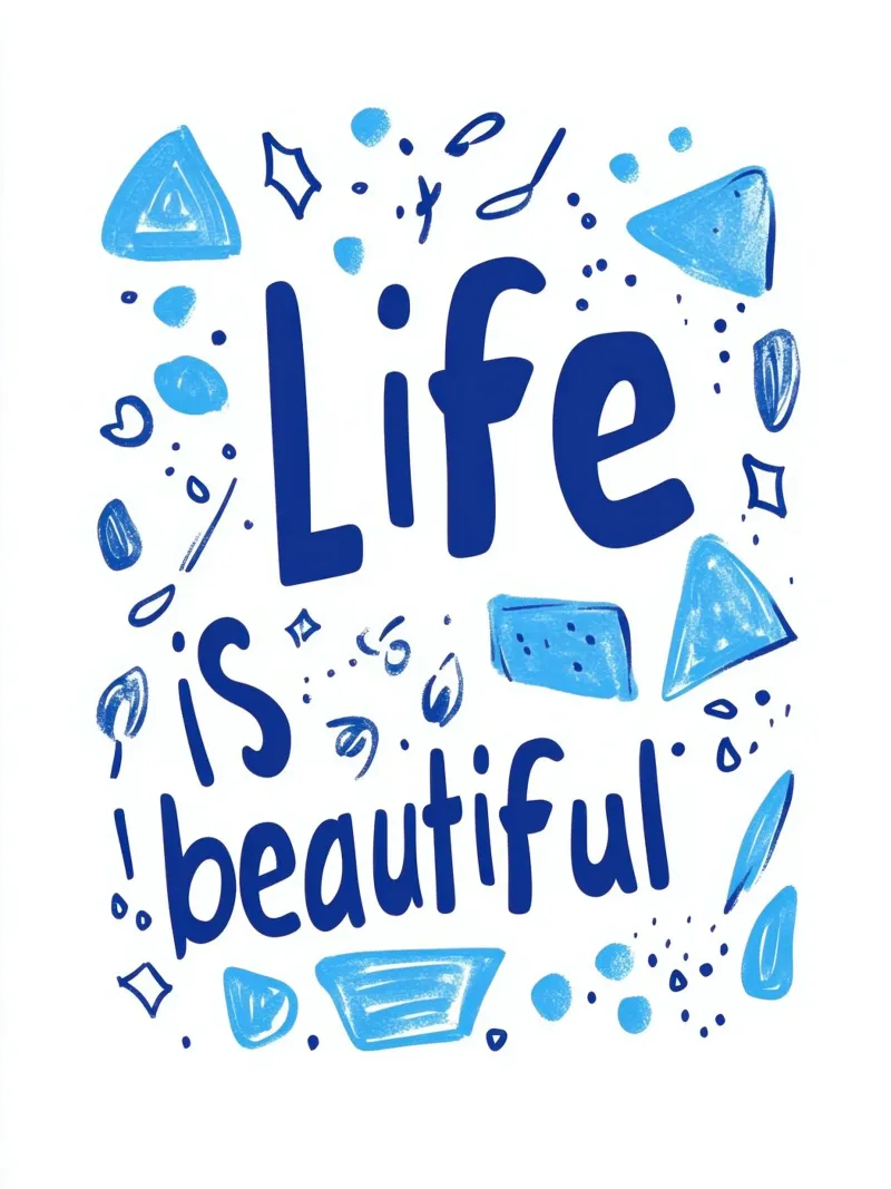 Life is beautiful pellicola backlit da Art Typo Essentiel