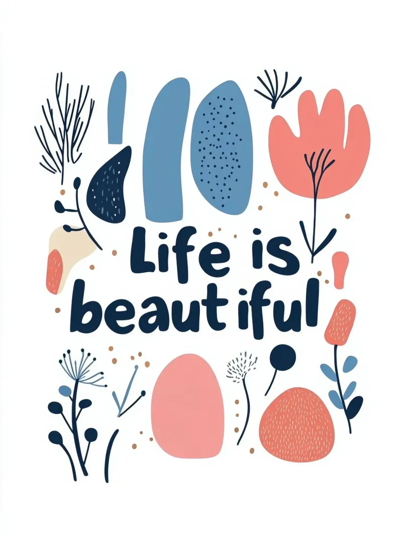 Life is beautiful - 2 pellicola backlit da Art Typo Essentiel