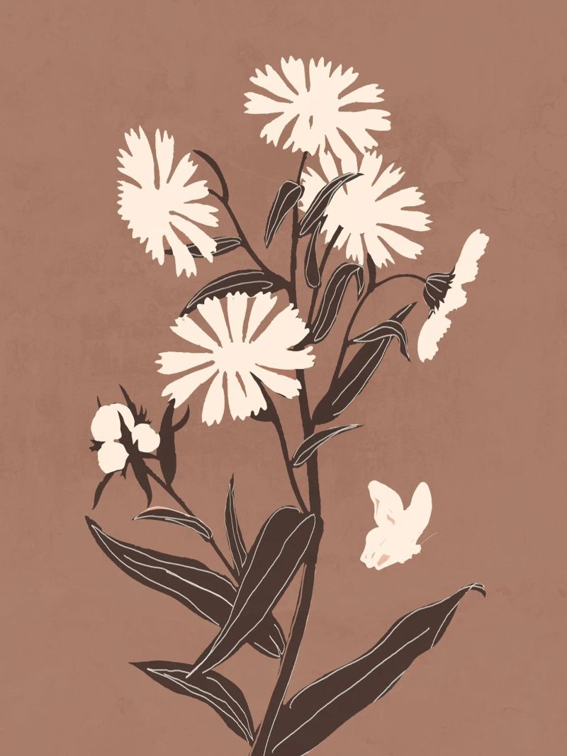 Abstrakte Blumen 16 Poster von ThingDesign