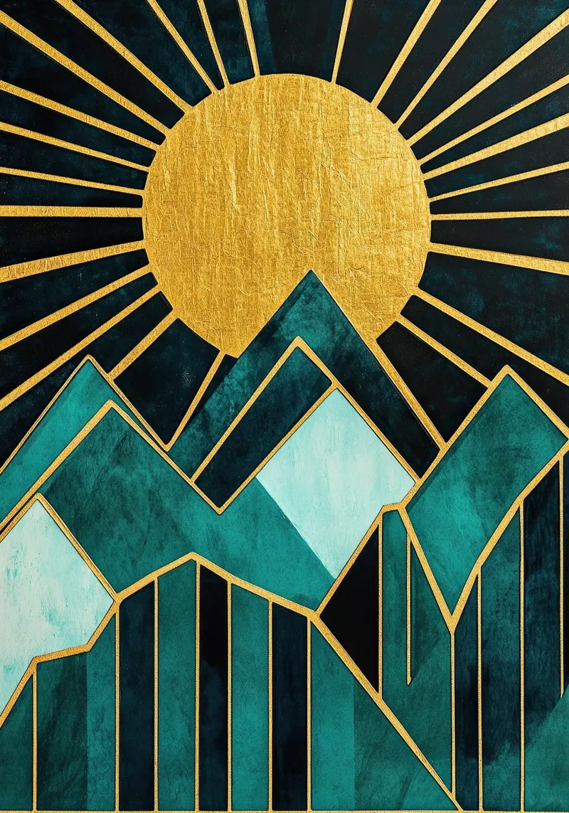 The Sun's Gentle Caress poster con telaio in alluminio da Niklas
