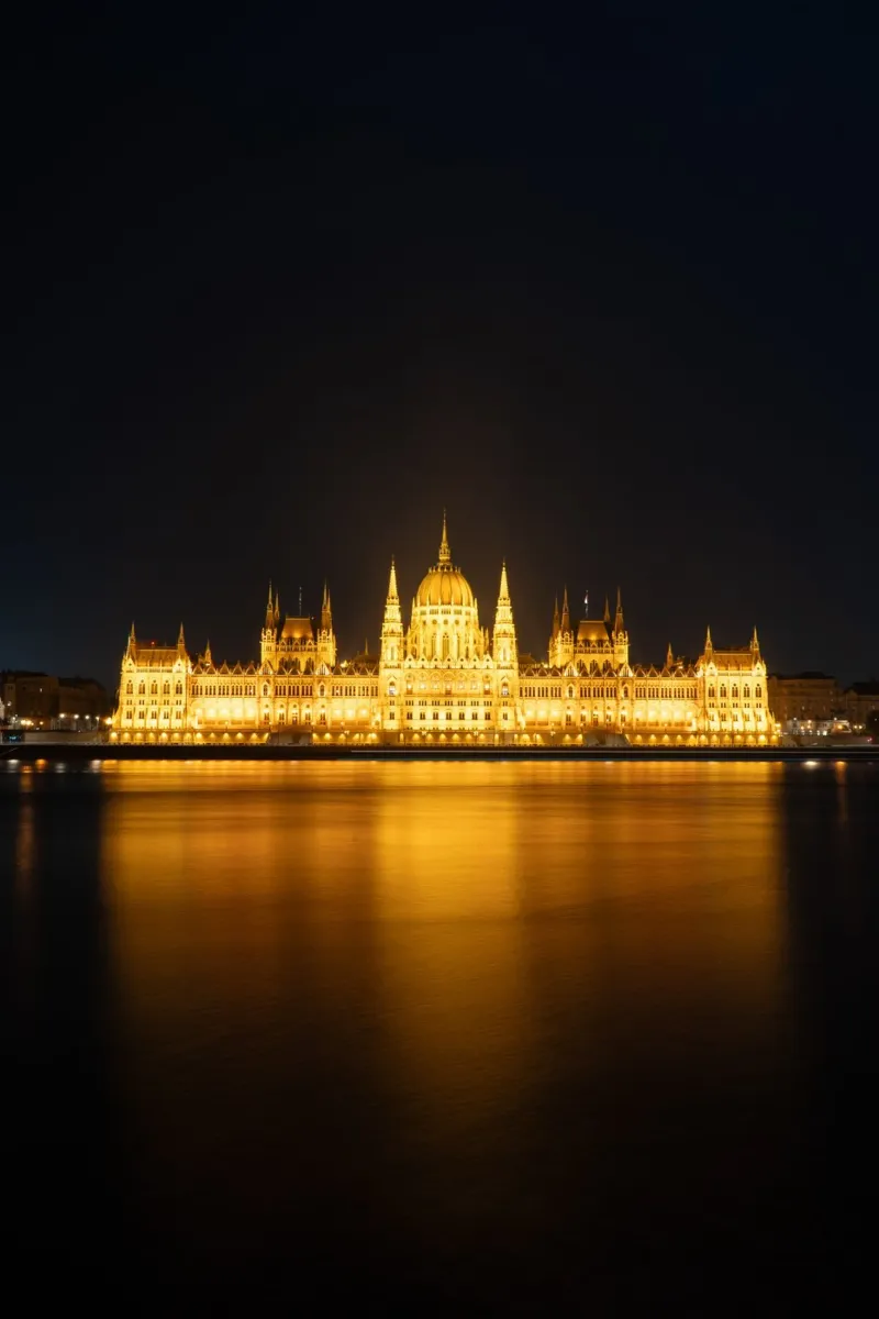 Hungarian Parliament at night canvas by fokusfernweh