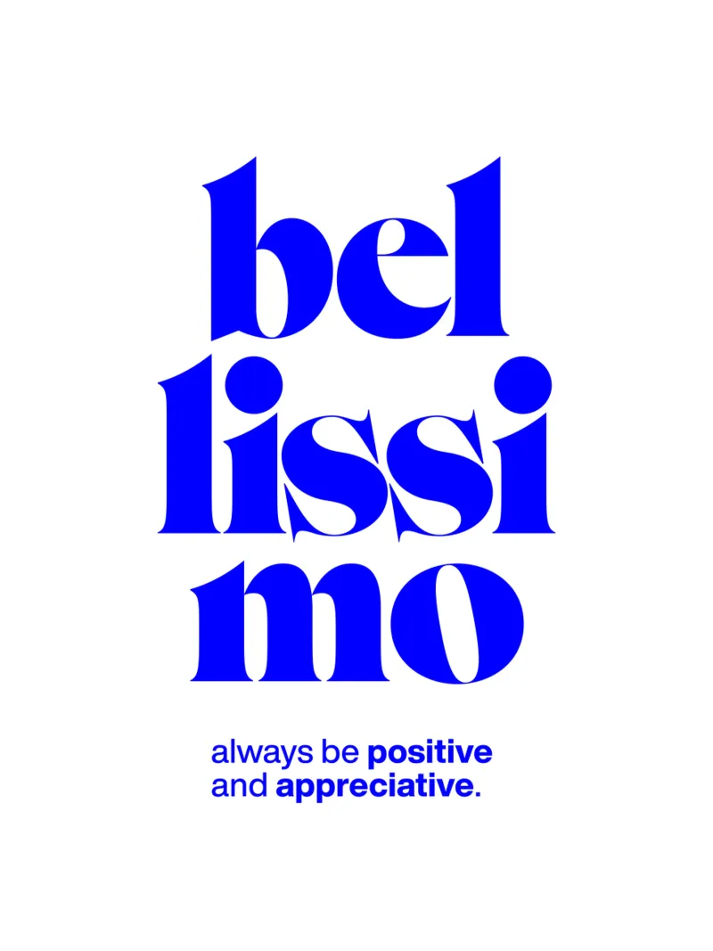 bellissimo statement print: positiv und wertschätzend sein Hahnemühle von The True Type