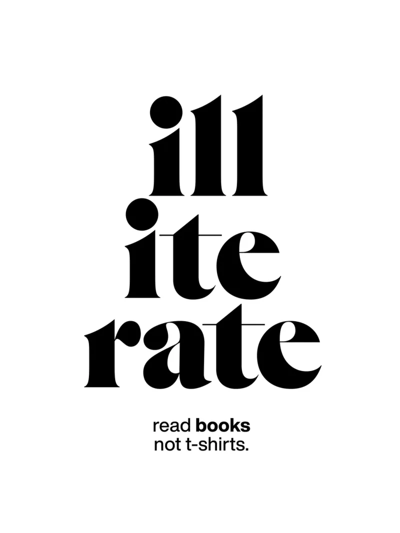 declaración analfabeta impresión: leer libros no camisetas. poster con marco de plástico de The True Type