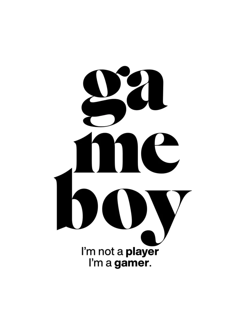 gameboy statement print: I’m not a player, I’m a gamer. canvas by The True Type